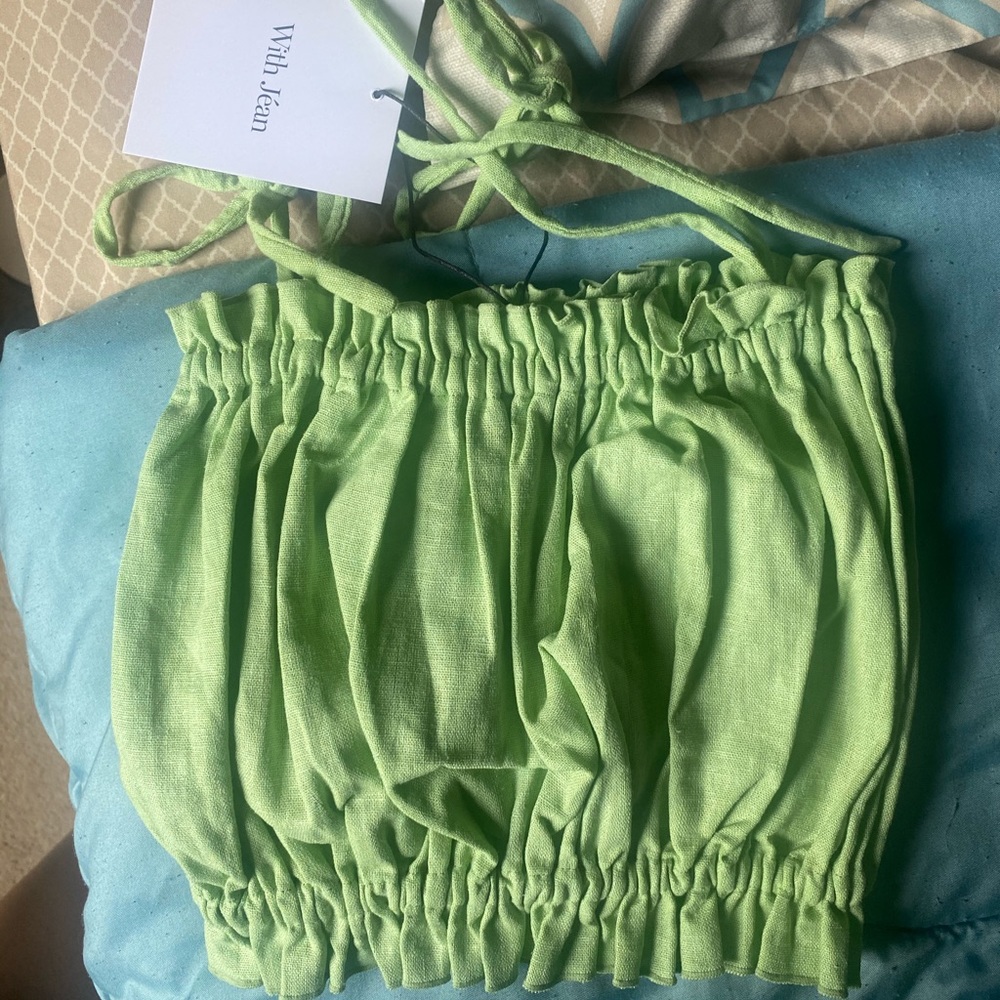 With Jéan Cami Crop - Mint